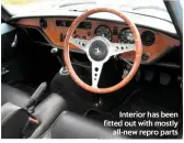  ??  ?? Interior has been fitted out with mostly all-new repro parts