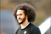  ?? (AP Photo/Todd Kirkland, File) ?? In this Nov. 16, 2019, file photo, free agent quarterbac­k Colin Kaepernick arrives for a workout for NFL football scouts and media in Riverdale, Ga.
