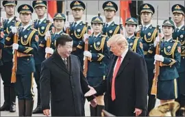  ?? Artyom Ivanov Tass ?? PRESIDENTS Trump and Xi Jinping of China will dine together Saturday in a meeting that is likely to overshadow the Group of 20 summit in Buenos Aires.