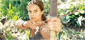  ??  ?? Swedish actress Vikander is the star of ‘Tomb Raider'. — Warner Bros photo