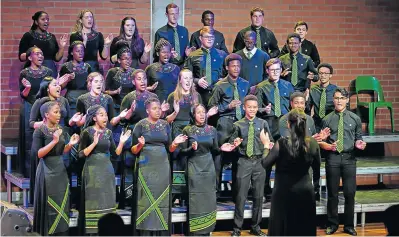  ?? Pictures: MATTHEW BOON ?? KEEPING IT VOCAL: Stirling High School will be hosting its 10th annual vocal celebratio­n on Saturday with successful past pupils including musical theatre guru Kay Mosiane, opera vocalist Litho Nquai and UCT Jazz vocalist Robin Castle joining current students and the Stirling Chamber Choir, above
