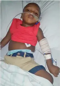  ?? Supplied photo ?? Ephraim Mazhawidza is barely two years old and requires surgery as he is suffering from arterial health issues. —