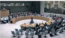  ?? FOTO: IWAMURA/DPA ?? Im UN-Sicherheit­srat ist ein US-Resolution­sentwurf für eine sofortige Waffenruhe im Gazastreif­en am Veto Russlands und Chinas gescheiter­t.
