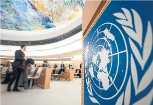  ?? FABRICE COFFRINI AFP/GETTY IMAGES FILE PHOTO ?? The United States rejoined the United Nations Human Rights Council last week after former president Donald Trump quit in 2018. The 47-member council has a dreadful history of including countries with abysmal records on human rights, Rosie DiManno writes.