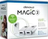  ??  ?? Das mit jedem Router kompatible Magic 2 Multiroom Kit besteht aus einem Magic 2 LAN Adapter sowie zwei WiFi Adaptern.