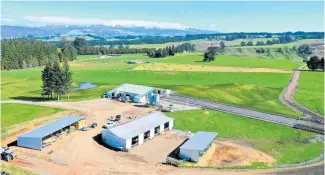  ??  ?? The Ben Alpin Dairy Farm on Puketitiri Road, Patoka is to be sold by tender.