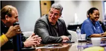  ?? JIM NOELKER / STAFF ?? U.S. Senate candidate Tim Ryan stopped by the United Food Commercial Workers Local 75 in Dayton to talk to local workers on Wednesday.