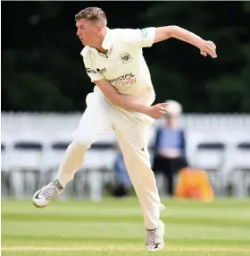  ??  ?? George Drissell took four wickets in Bedminster’s win against Downend