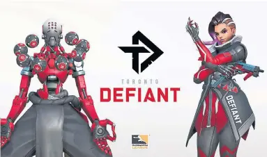  ?? THE CANADIAN PRESS ?? Toronto’s newest esports franchise, the Toronto Defiant, purchased the exclusive naming rights to the word Toronto.