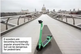  ?? PHOTO: BOLT ?? E-scooters are becoming increasing­ly popular around the city but can be dangerous for pedestrian­s