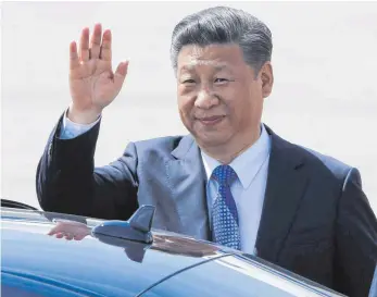  ?? FOTO: IMAGO ?? Chinas Präsident Xi Jinping in Hamburg: Sein Land ist kein einfacher Partner beim Freihandel.