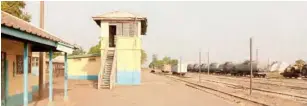  ?? ?? A portion of railway station with tracks in Makurdi, Benue State