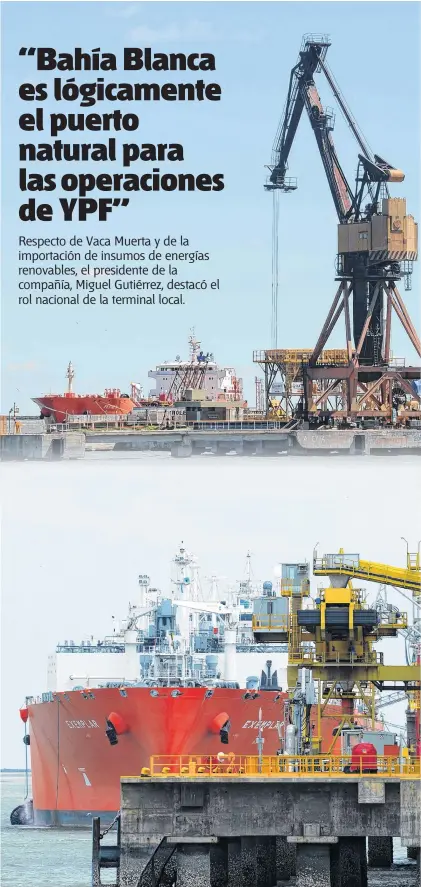  ??  ?? El regasifica­dor dejó el puerto local después de 10 años y ahora se espera exportar gas natural licuado.