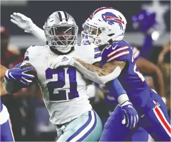  ?? RONALD MARTINEZ/GETTY IMAGES ?? Running back Ezekiel Elliott of the Dallas Cowboys is one of four Nflers to test positive for COVID-19. The NFL is planning to start its season in September, as usual.