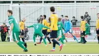  ??  ?? WAL IN: Hitchin’s Ben Walster scores the game’s only goal