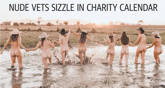 ?? Picture: KEELY JONES, KDC PHOTOGRAPH­Y ?? Students bare all for the JCU Vets Uncovered 2021 Calendar, which is raising money for charity Rural Aid.