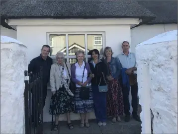  ??  ?? Paul Byrne, Gretta Organ, Chrissie Kelly, Ji Wang, Anne Rowan and Bruce Rowan at the original home.