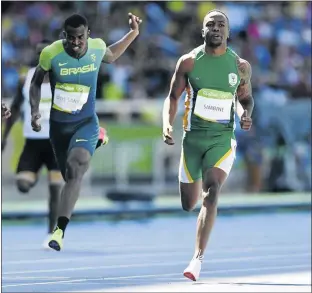  ?? PHOTO: ROGER SEDRES/GALLO IMAGES ?? SA 100m record holder Akani Simbine has dipped under 10 seconds on a consistent basis and his coach Werner Prinsloo believes a major medal is within their grasp.