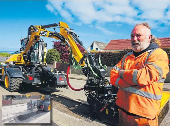  ?? ?? SURFACING: The five Pothole Pro machines mean Highland Council road workers will be able to repair damaged roads more quickly than before.