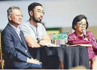  ??  ?? Steve Cheah of Global Entreprene­urship Network, Brian Cu of Grab Philippine­s and Ambassador Delia Albert