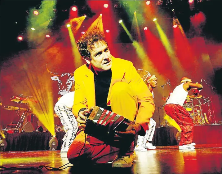  ?? Picture: Cobus Bodenstein ?? Johnny Clegg performs during the opening night of his production ’Heart of the Dancer’ in 2008.