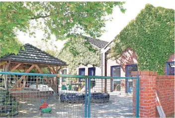  ?? RP-FOTO: BUSCH ?? Die Kindertage­sstätte St. Gertrudis in Schwalmtal-Dilkrath. Dort werden die Kinder bis 16.30 Uhr betreut. Träger ist das Bethanien Kinderdorf Schwalmtal.