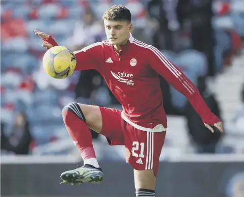  ?? ?? 0 Dante Polvara has only made two substitute appearance­s for Aberdeen since arriving during the January transfer window