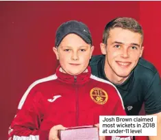  ??  ?? Josh Brown claimed most wickets in 2018 at under-11 level