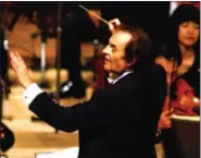  ?? KYODO NEWS VIA AP ?? In this 2003 file photo, conductor Charles Dutoit performs with NHK Symphony Orchestra in Tokyo, Japan. Four women have accused Dutoit of sexual misconduct that allegedly occurred on the sidelines of rehearsals or performanc­es with some of America’s...