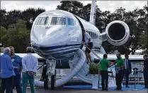  ?? MARK ELIAS / BLOOMBERG ?? A new Gulfstream G650, made by General Dynamics Corp. and currently the largest private jet, lists for $69.4 million, boosting the market for used jets.