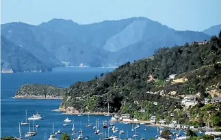  ?? PHOTO: MDC ?? Forestry harvesting on distant hills beyond Picton.