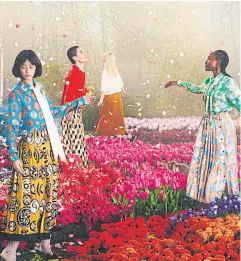  ?? ?? Gucci’s campaign welcomes the arrival of spring.