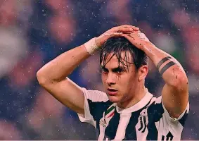  ?? AP ?? La delusione di Paulo Dybala, 24: la Joya ha segnato 6 gol in 26 gare di Champions