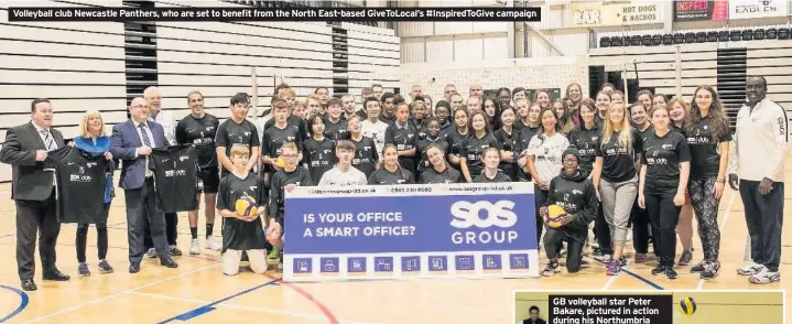  ??  ?? Volleyball club Newcastle Panthers, who are set to benefit from the North East-based GiveToLoca­l’s #InspiredTo­Give campaign