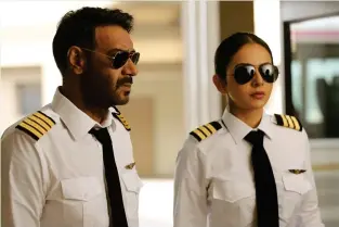  ?? ?? Ajay Devgn and Rakul Preet Singh star as pilots in ‘Runway 34’