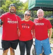  ??  ?? Left to right are Calvin Shropshire, Ashley Garcia and Mark Hite.