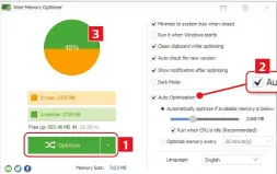  ?? ?? Wise Memory Optimizer automatica­lly frees up RAM to stop your PC hanging and crashing