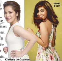  ??  ?? Klarisse de Guzman Hazel Faith