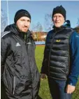  ?? Foto: Marcus Merk ?? Interimslö­sung beim TSV Zusmarshau­sen: Dominik Steinle und Jürgen Schmidt.