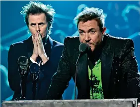  ?? ?? Bad news: John Taylor and Simon Le Bon in Los Angeles