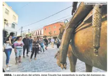  ?? EL INFORMADOR • A. CAMACHO ?? OBRA. La escultura del artista Jorge Frausto fue presentada la noche del domingo pasado y no ha sido culminada; surgió la confusión de que le faltaban piezas.