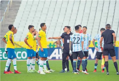  ?? I
AFP ?? Brasil y Argentina habían apelado el fallo ante la FIFA. No tuvieron éxito.