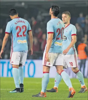  ??  ?? PARA OLVIDAR. El Celta perdió por 4-1 ante el Villarreal y prolongó su pésima racha como visitante.