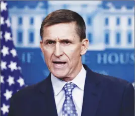  ?? AP PHOTO ?? Michael Flynn resigned as President Donald Trump’s national security adviser.