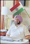  ?? HT PHOTO ?? CM Amarinder Singh chairing the Punjab cabinet meeting in Chandigarh on Monday.