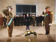  ?? (Muhammad Torokman/Reuters) ?? PALESTINIA­N AUTHORITY PRESIDENT Mahmoud Abbas prays in front of the grave of Palestinia­n leader Yasser Arafat in Ramallah in December 2014.