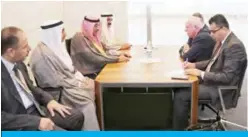  ??  ?? Kuwait’s Foreign Minister Sheikh Sabah Al-Khaled Al-Sabah meets with Palestinia­n Foreign Minister Riyad Al-Maliki.