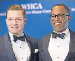  ?? ?? Supreme night out: Washington Post columnist Jonathan Capehart (right) and his husband Nick Schmit hit the red carpet in April.