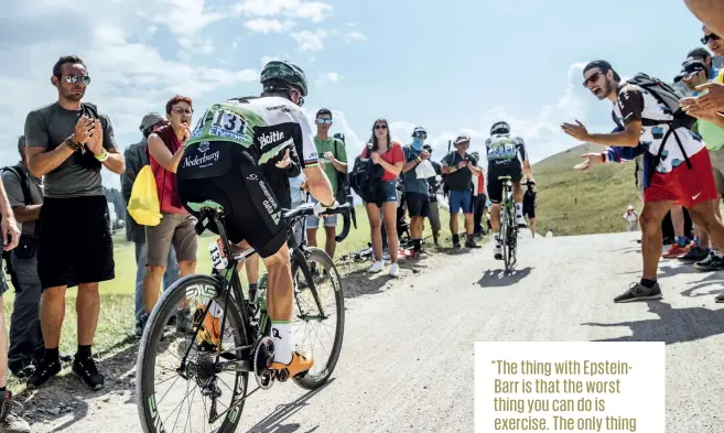  ??  ?? Struggling in the Alps at the 2018 Tour, but Cavendish refused to quit and kept going