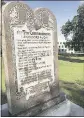  ?? THE ASSOCIATED PRESS ?? The 6-foot-tall monument was installed Tuesday with no advance notice.